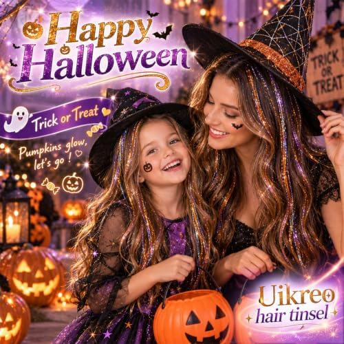 Hair Tinsel Clip in Pack of 18 Pcs Purple Hair Accessories - Image 2