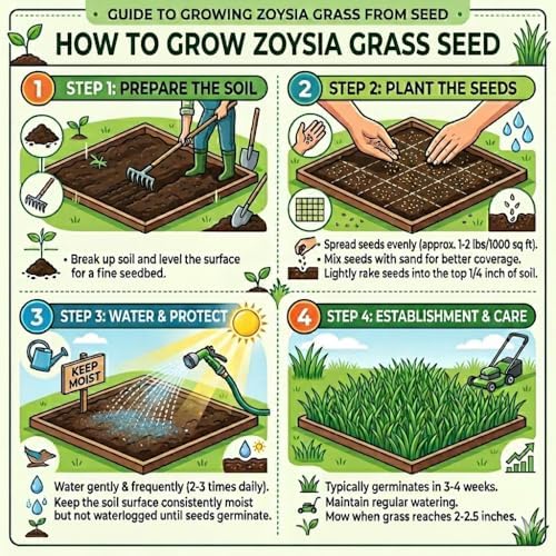 80000 Zoysia Grass Seeds for Lawn, Emerald Zoysia Grass Seed - Image 4