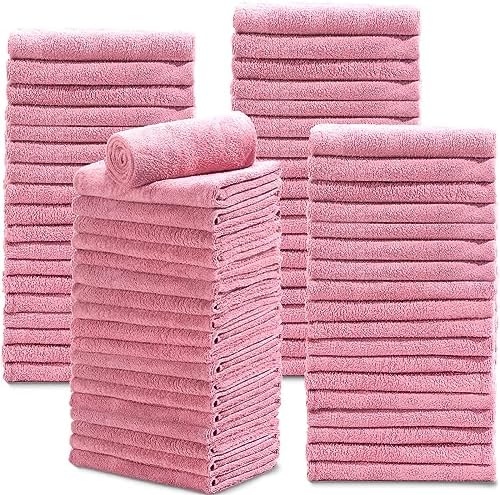 Newwiee 72 Pack Salon Towels Bleach Proof Hair Towel 18 x 30 Inch, Pink by Newwiee