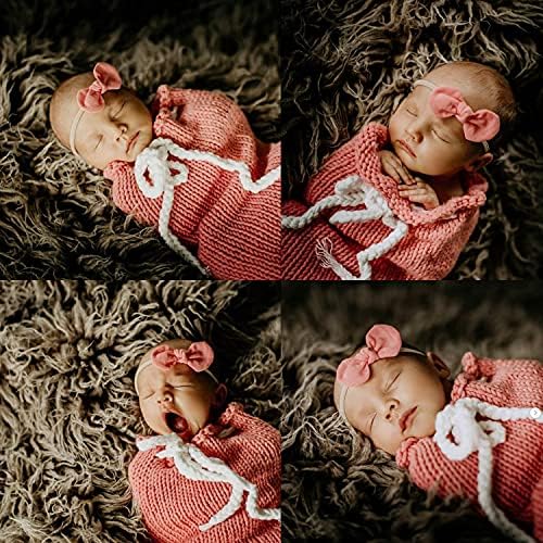BQUBO Baby Girl Bows and Headbands Soft Nylon Hairbands Elastics Handmade Girls Flower Hair Accessories for Newborn Infant Toddlers Kids 10 Pack - Image 6