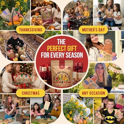 Organo Republic 14 Sweet & Hot Peppers Seeds Variety Pack - 1,030+ Non-GMO Heirloom Pepper Seeds for Outdoor and Indoor Home Gardening, Including Pepper Cayenne, Habanero, Jalapeno, Poblano, Serrano - Image 6