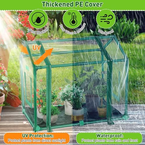 Mini Greenhouse with Potting Mat for Indoor Plant, Portable Greenhouse - Image 4