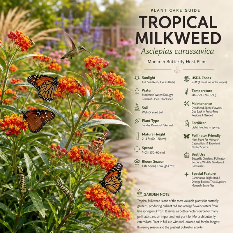 2 Live Milkweed Plant, Tropical Milkweed Live Plant, 4 Inch Tall, Flowering Milkweed Plant for Outdoor Gardens, Easy to Grow - Image 5