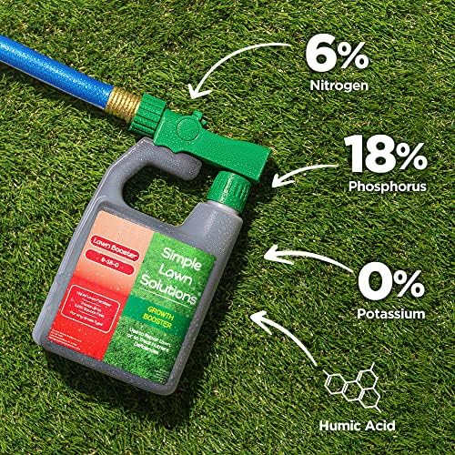 Extreme Grass Growth Lawn Booster- Liquid Spray Concentrated Starter Fertilizer with Humic Acid- Any Grass Type- Simple Lawn Solutions (32 oz. w/Sprayer) - Image 5