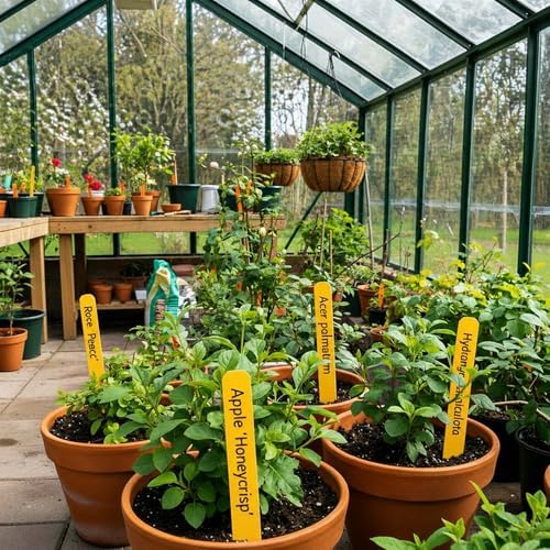 Weysat 200 Pcs 12" Wood Plant Labels for Field or Containers Plant Tags Wood Garden Labels for Seedling Stakes Markers Nursery Seed Tags with Smooth Surface for Pot Herbs Flowers Vegetables (Yellow) - Image 4