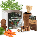 Organic Indoor Vegetable Garden Starter Kit - Made in USA - Certified USDA Organic - 5 Seed Types Cherry Tomato, Lettuce, Carrot, Radish, Green Bean | Indoor Plant Seeds, Indoor Garden Kit, Plant Kit by ClickformoreSpadeToFork