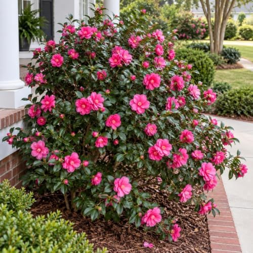 Shishi Gashira Camellia Shrub - 10-18" Tall Live Plant - Gallon Pot - Image 5