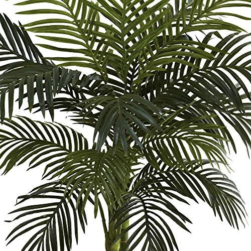 Nearly Natural 4 ft Artificial Golden Cane Palm Tree with Nursery Pot - Image 5