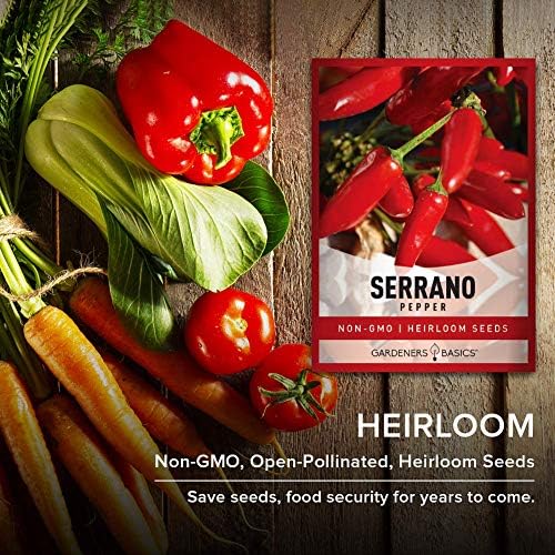 Gardeners Basics Serrano Pepper Seeds for Planting Heirloom Non-GMO Ancho Peppers Plant Seeds for Home Garden Vegetables Makes a Great Gift for Gardening - Image 5