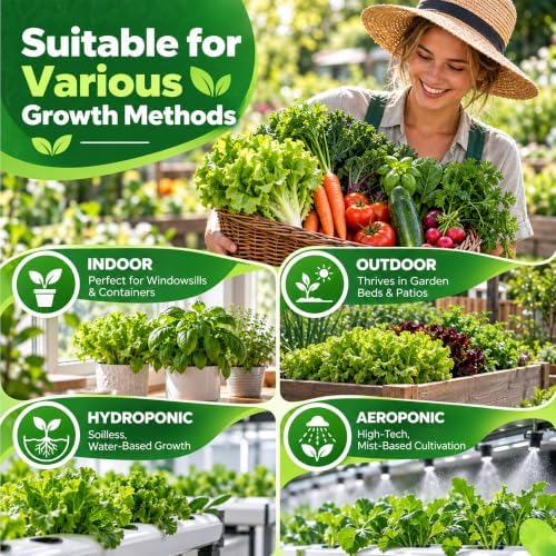 30 Premium Heirloom Garden Seed Collection, 18,000+ Non-GMO Vegetable & Fruit Seeds for Indoor, Outdoor & Hydroponic Gardening, Perfect Gardening Gift for Moms, Women & Plant Lovers - Image 6