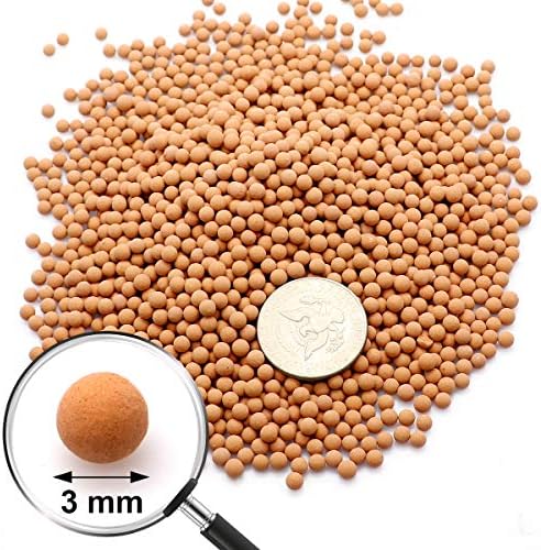Clay Pebbles Gardening Ceramsite Orchid Hydroponic Grow Media Clay Rocks Drainage Water Purification Ceramsite Decor Cultivation Soil Stone Horticultural Grade for Soil Hydroponics Aquaponics 2.2lb - Image 2