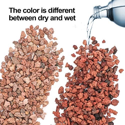 TOYPOPOR Red Lava Accent Rocks Outdoor Decorative Stones for Craft Projects, Vase Fillers, Succulents, Cactus Pots, Terrarium Plants 2.2LB - Image 5
