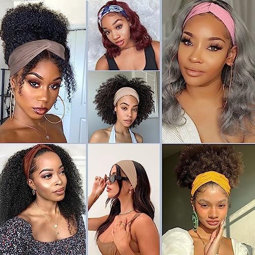 Kachanaa 4 Pack Wide Headbands for Women Elastic Knotted Yoga Sport Workout Headbands Turban African Head Wraps Hair Accessories(Stylish) - Image 6
