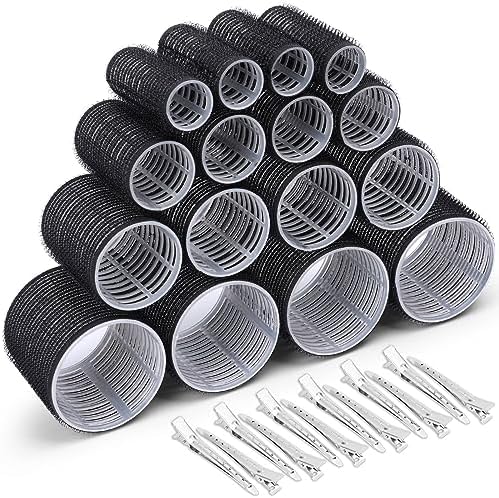 Selizo Hair Roller 28 Pcs Set, Includes 16Pcs Self-Grip Hair Rollers in 4 Sizes and 12Pcs Hair Clips for Long Medium Short Hair Volume by selizo
