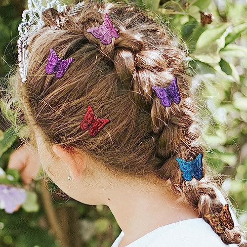 100 Pieces Assorted Color Butterfly Hair Clips, Beautiful Mini Butterfly Hair Clips Hair Accessories for Women and Girls (Transparent color) - Image 5