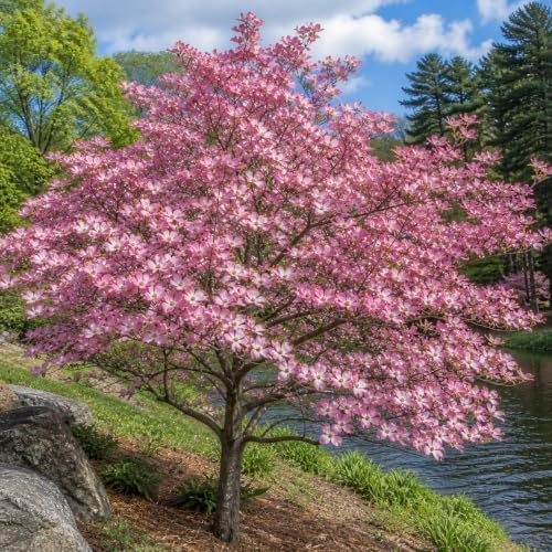 Pink Dogwood Tree Live Plant Dogwood Flowers Shurb Deciduous Dogwoods Small Trees, 6-12" Tall Qt Pot - Image 3