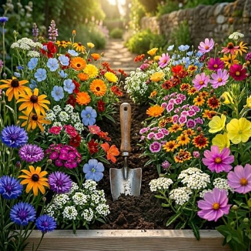 25 Wildflower Seed Packets - Thank You Gifts for Guests - Engagement Party Decorations - Wild Flower Seeds Throw and Grow Perennial Annual Mix to Attract Pollinators Bees Birds & Butterflies Non-GMO - Image 2