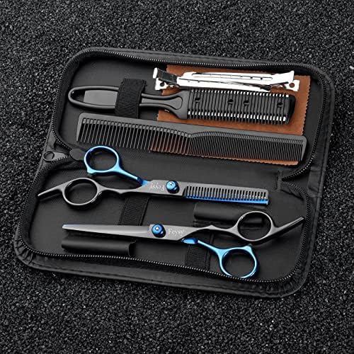 Hair Scissors Thinning Shears Set, Fcysy Professional Hair Cutting Scissor Kit Texturizing Shears Set, Barber Scissors Kit with Hairdresser Haircut Layering Shears - Image 5