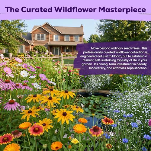 200,000+ Wildflower Seeds Bulk (4oz) – 16 Varieties Perennial & Annual Mix, Attract Bees, Butterflies & Hummingbirds, High Germination for Outdoor Pollinator Garden, Unique Gift for Mother, Women, Mom - Image 7