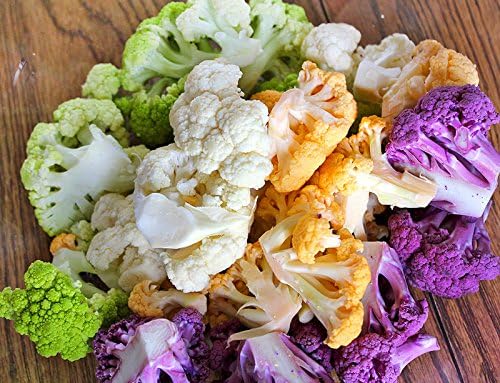 50+ Cauliflower Mix Seeds Heirloom Non-GMO Purple Green Yellow White, Super Delicious, Healthy, from USA, US Grown! - Image 3