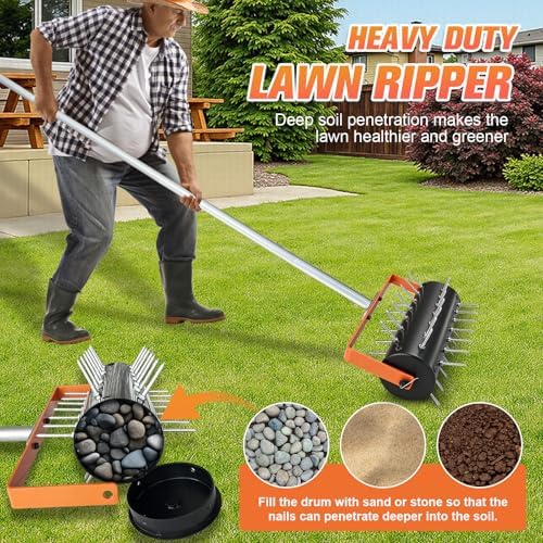 Rolling Lawn Aerator Tool Seed Dispenser for Small Seeds，Handheld Seed Planter Tool Seed Dibber Multifunctional Seed Spacer Gardening Tools - Image 3