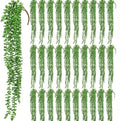 Janinka 32 Pcs Artificial Succulents Bulk Hanging Plants 24 Inches by Janinka