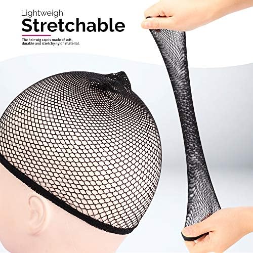 Fandamei Wig Cap, 4PCS Black Mesh Wig Cap Net, Closed End Hair Mesh Net Wig Caps, Liner Weaving Caps for Women, Men, Kids - Image 4