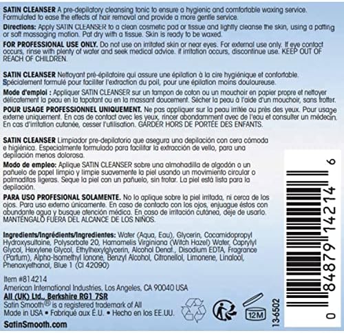 SATIN SMOOTH Satin Cleanser Skin Preparation Cleanser 4 oz x 2 packs - Image 2