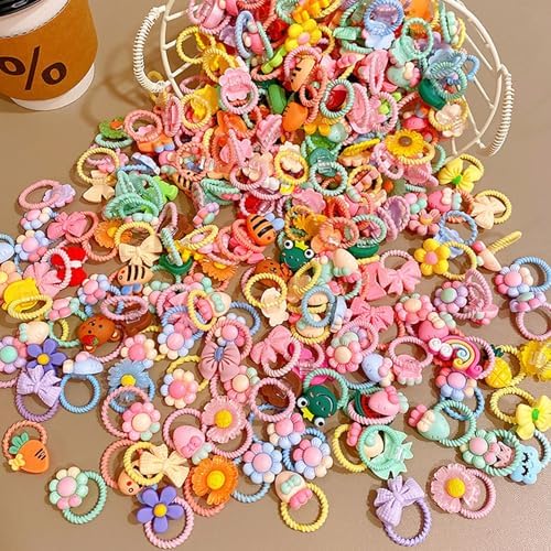 BlueZOO 60Pcs Baby Hair Ties Soft Cute Small Hair Bands for Kid Little Girl - Image 4