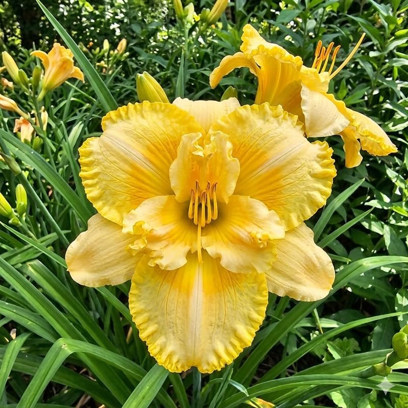 6 Yellow Daylily Plant Bare Roots Fans, Long-Lasting Daylilies, Fast Growing Perennial Flowers for Borders, Containers, and Landscaping - Image 4