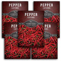 Cayenne Pepper Seeds for Planting - 5 Packs by SurvivalGardenSeeds