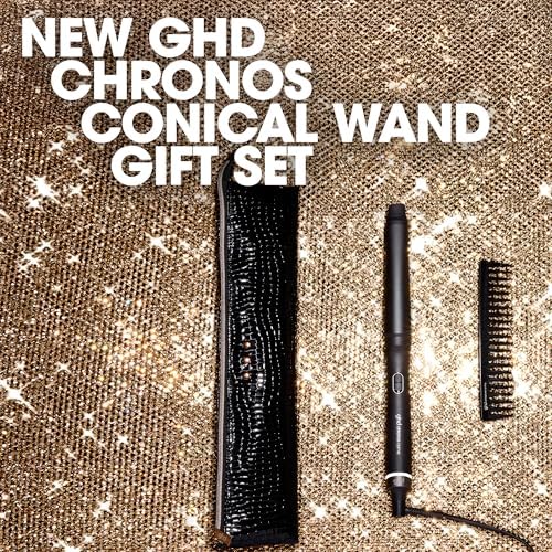 ghd Chronos Curve Conical Wand, 0.9-1" Tapered Barrel, Black Gift Set - Image 2