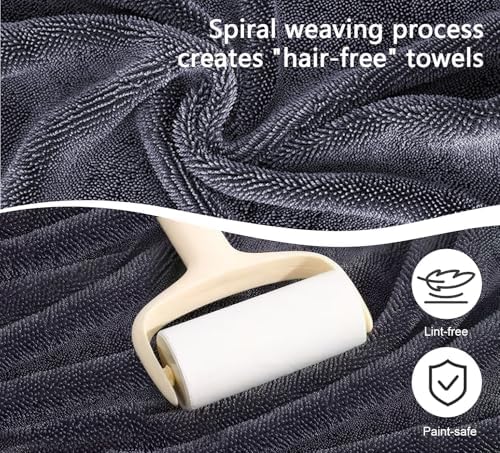 Cleaning Wipes Cloths,5pcs Cleaning Drying Towels,Shower Doors Drying Towels,12 * 10” Streak Free Glass Window Car Mirror Super Absorben Microfiber Cleaning Cloths Cleaner(5pcs grey12*10”) - Image 3