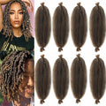 18 Inch Pre-Separated Springy Afro Twist Hair 8 Packs Pre-Fluffy Natural Curls are Perfect for Marley Crochet Hair Suitable for Black Women (1B/30, 18 Inch (Pack of 8)) by Celie