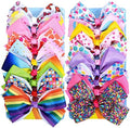 5 Inch Hair Bows for Girls, Colorful Little Girls Hair Bow 18 Pcs by Dwenarry