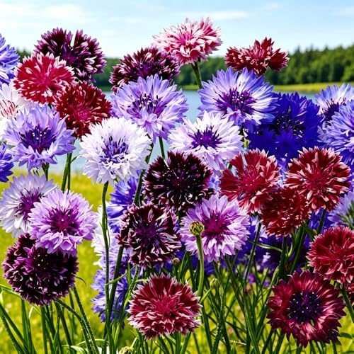 1107+ Perennial Cornflower Seeds Mix for Planting,Dwarf Colorful Cornflower Seeds Corn Flowers Seed Non-GMO Heirloom Plant Seed Home Garden - Image 7