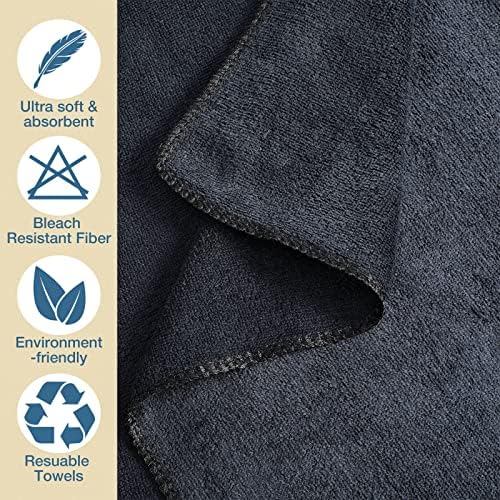Newwiee 72 Pack Salon Towels Bleach Proof Hair Towel 18 x 30 Inch, Black - Image 3