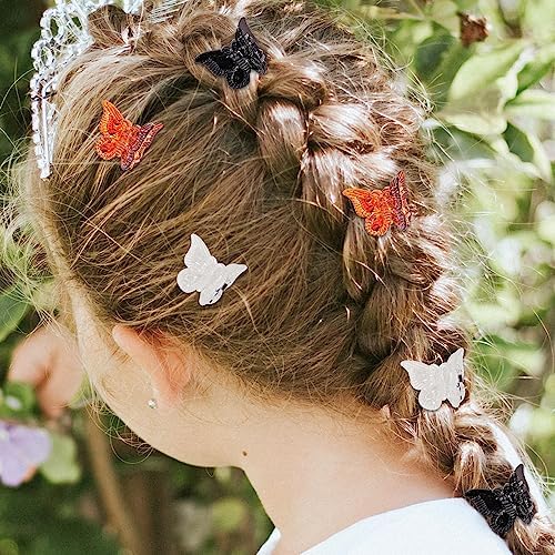 100 Pieces Assorted Color Butterfly Hair Clips, Beautiful Mini Butterfly Hair Clips Hair Accessories for Women and Girls (Black， white， brown) - Image 5