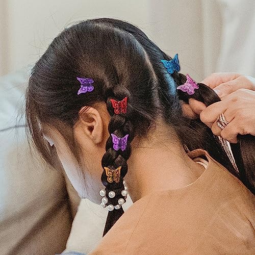 100 Pieces Assorted Color Butterfly Hair Clips, Beautiful Mini Butterfly Hair Clips Hair Accessories for Women and Girls (Transparent color) - Image 7