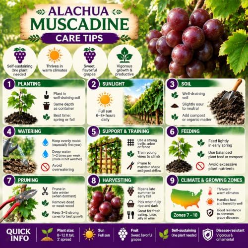 Purple Black Muscadine Grape Vine Plant, 8–12 Inch Live Plant, 2 Inch Plug - Image 3