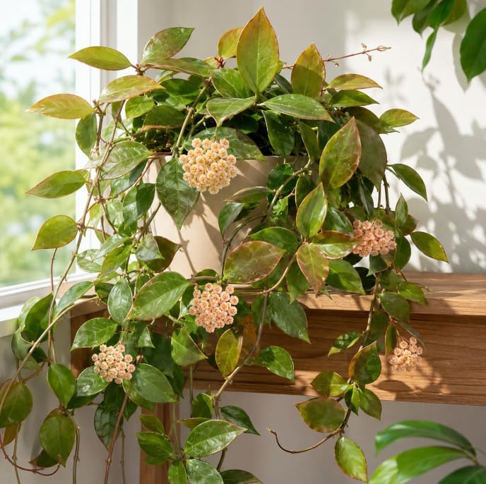 Set 2 Hoya Sunrise Plants Live for Planting, Rare Succulents Plants, Climbing Hoya Vines for Indoor, Outdoor 4 to 6 Inch Tall, No Pot - Image 2