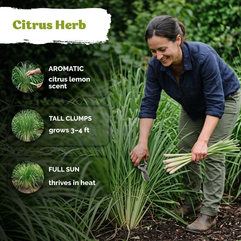 1,600 Lemongrass Heirloom Herb Seeds for Planting, Cymbopogon Citratus - Image 4