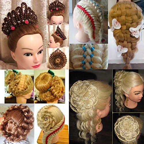 Mannequin Head 60% Human Hair Blonde Hairdressing Practice Head WZ-27# - Image 6