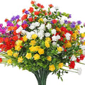 WILLBOND 12 Bundles UV Resistant Faux Flowers, Multi Color by Willbond+Technology+Limited