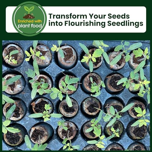 Gro-Med Organic Coco Coir Seed Starter Pellets NPK Enriched 50 Pcs, 35mm Perfect to Grow Herbs, Vegetables, Flowers,Fruits Seedlings, Compressed Coconut Coir Soil Plugs - Easy to Transplant in Pot - Image 4