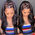 BEEOS Ultra-fitted Design 13x6 SKINLIKE Real HD Lace Front Wig, Pre-Plucked Hairline Bleached Knots Body Wave 180% Density Human Hair Wigs 18 Inch by BEEOS