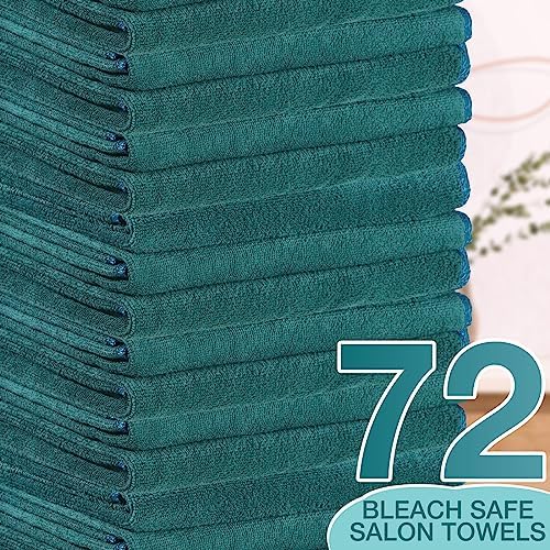 Newwiee 72 Pack Salon Towels Bleach Proof Hair Towel 18 x 30 Inch, Green - Image 4