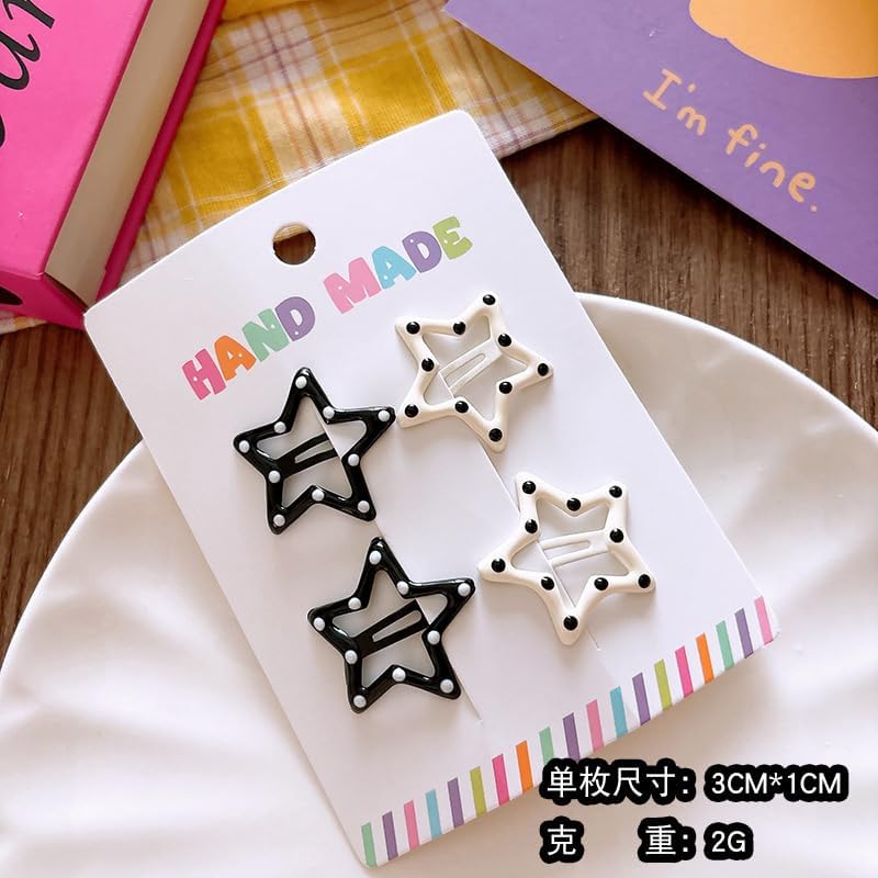 (40 Pcs) Super Cute Girls Hairpin, Mini Size Polka Dot Heart Floral Flower Bowknot Star Hairpin Baby Girl Hair Clips Decoration Salon Hairstyle Hairdressing for Little Kids or Doll-Mix 2 - Image 5