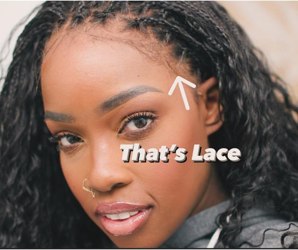 Full Lace Knotless Boho Box Braids Human Hair Wig for Black Women 20 Inch - Image 2