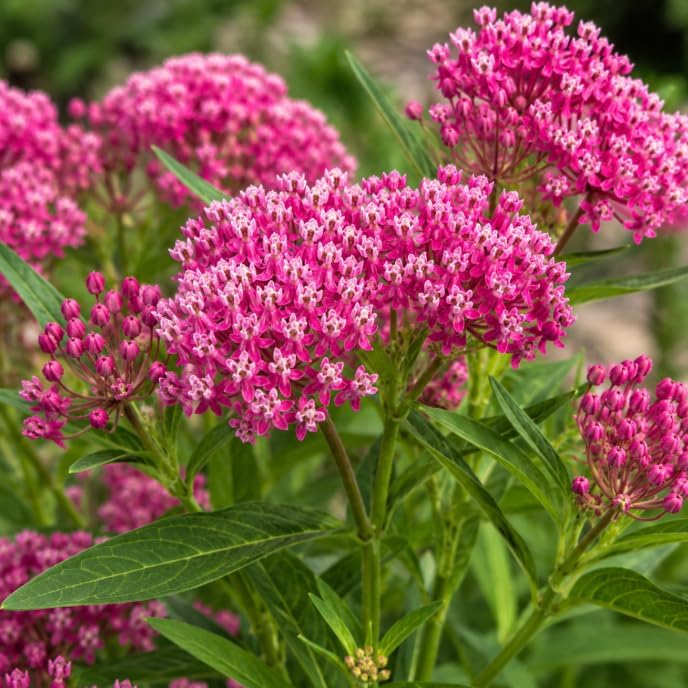 Purple Milkweed Live Plant, Colorful Perennial Garden Plant for Outdoor Garden 4 to 6 Inch Tall - Image 3